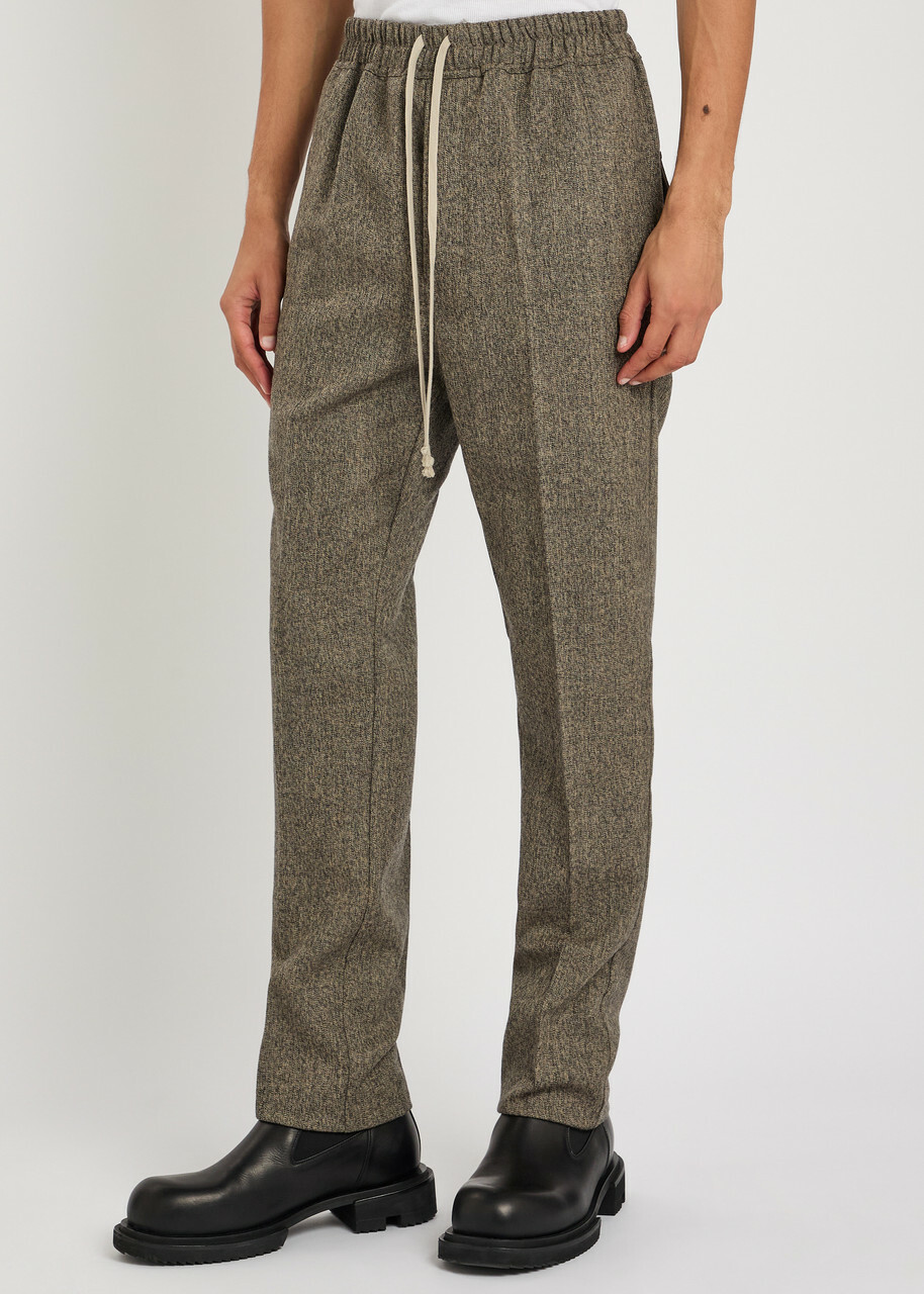 Rick Owens Slim-leg Wool Sweatpants Black