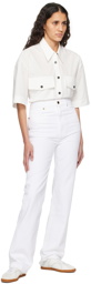 KHAITE White 'The Danielle' Jeans