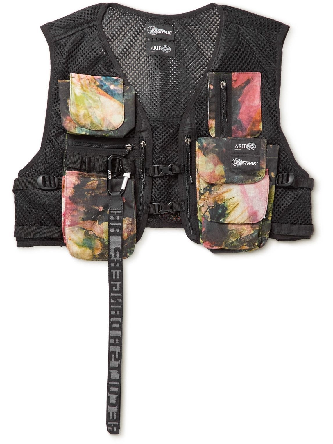 Eastpak - Aries Panelled Tie-Dyed Ripstop and Mesh Gilet with Lanyard  Eastpak