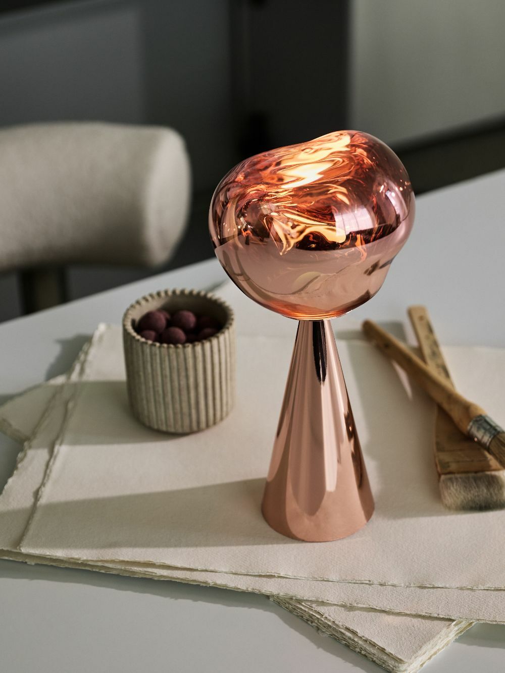 Tom Dixon Bronze-Tone Melt Portable LED Lamp