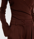 Max Mara Nigella draped wool bodysuit