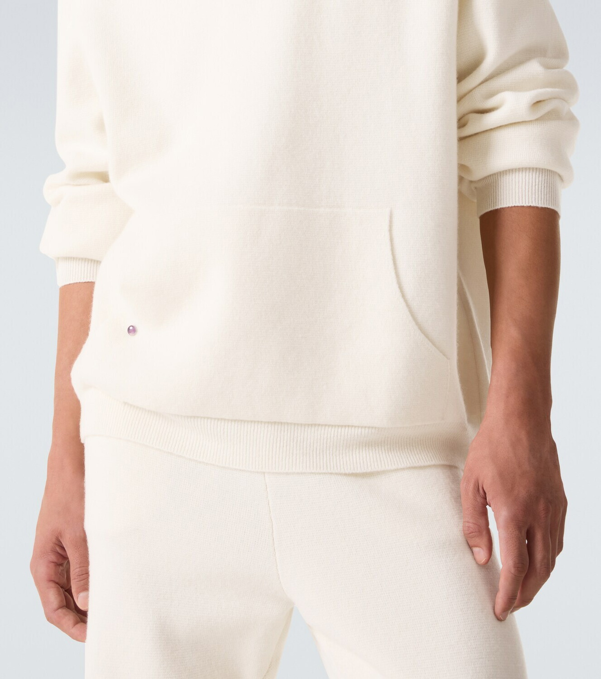 God's True Cashmere Cashmere hoodie with amethyst