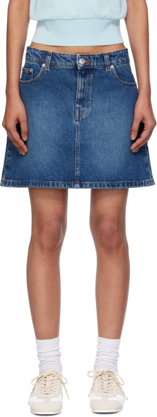 Photo: A.P.C. Blue Moss Denim Miniskirt