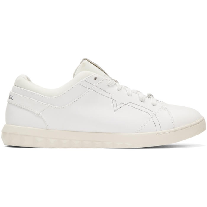 Photo: Diesel White S-Studdzy Lace Sneakers