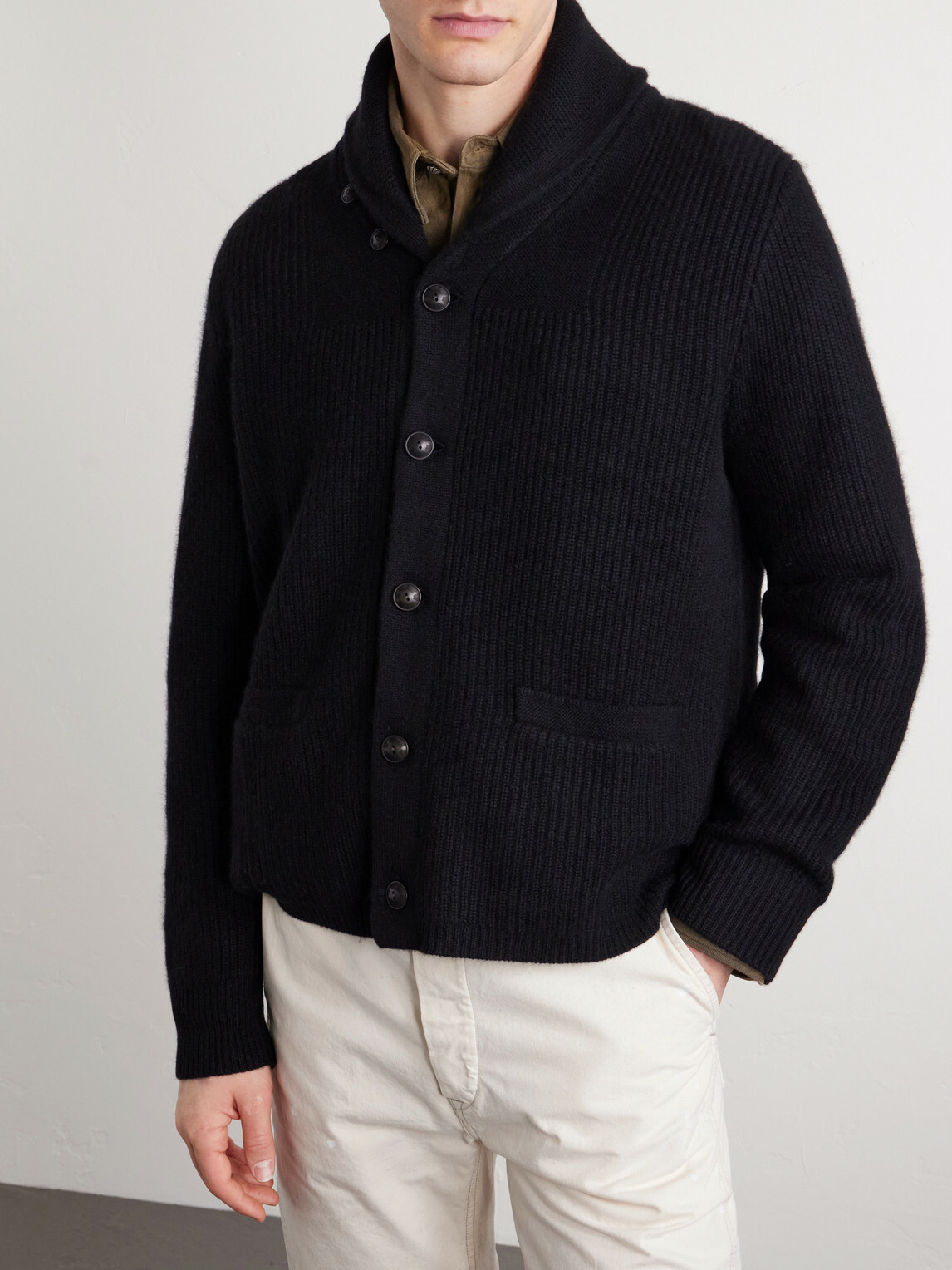 RRL - Shawl-Collar Cashmere Cardigan - Black