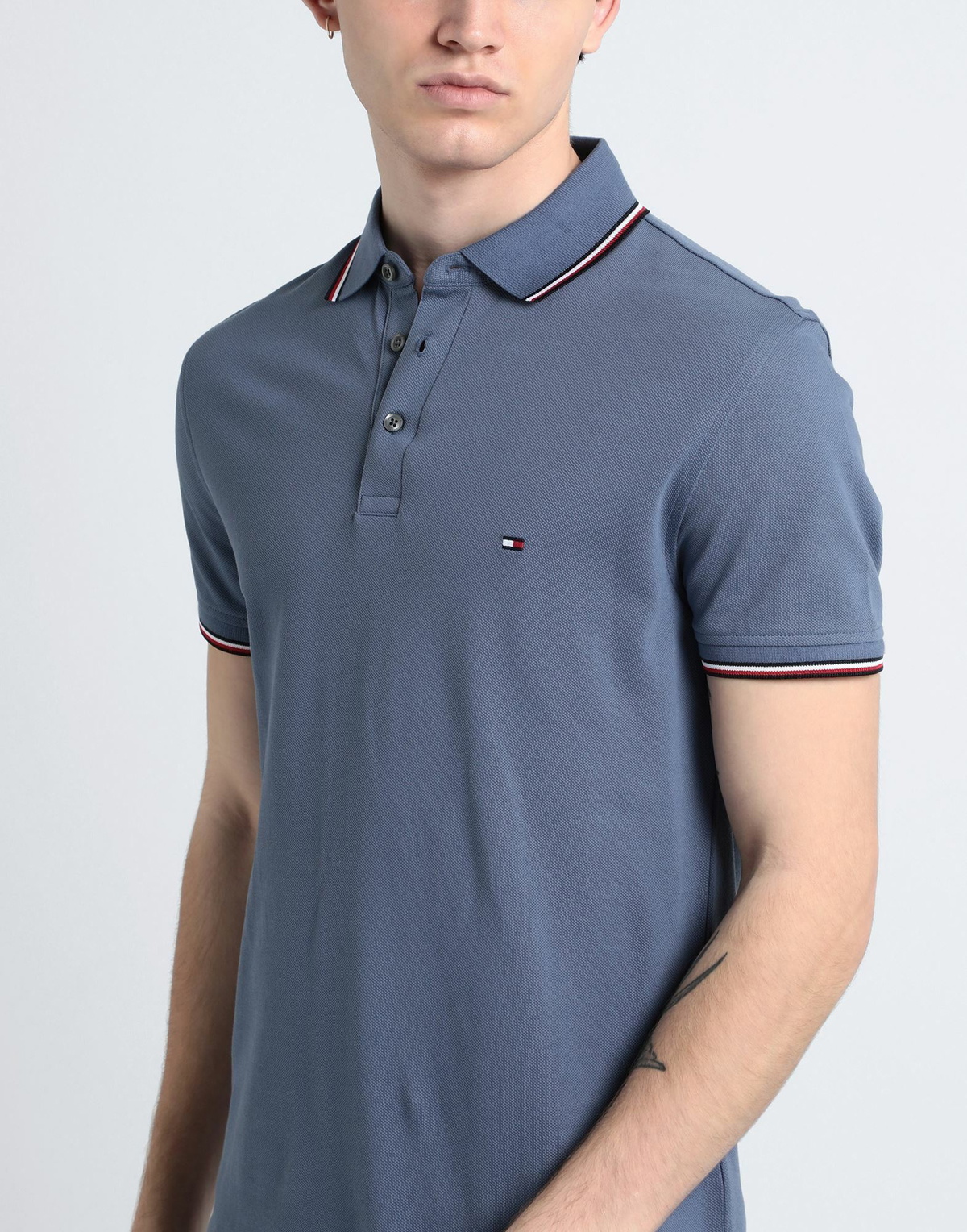 Tommy Hilfiger Mens Polo shirt Slate in Blue