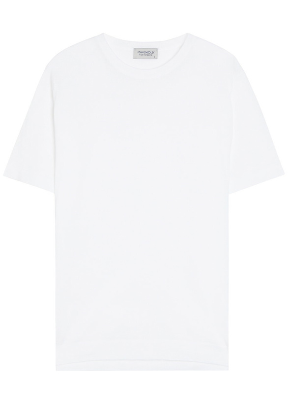 Photo: John Smedley Lorca Fine-knit Cotton T-shirt White