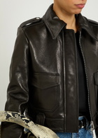 Khaite Cordelia Leather Jacket Black