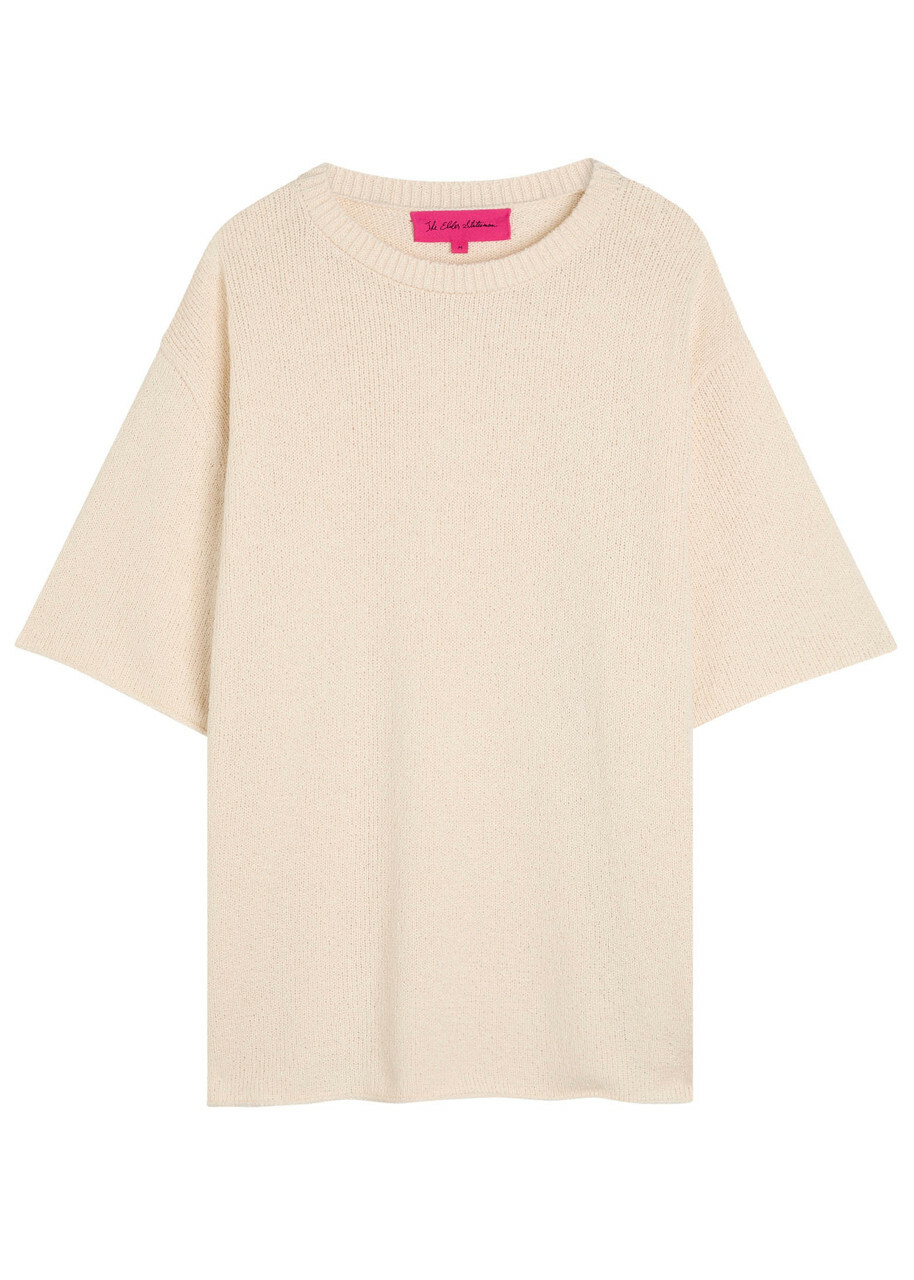 The Elder Statesman Nora Knit T-shirt Natural