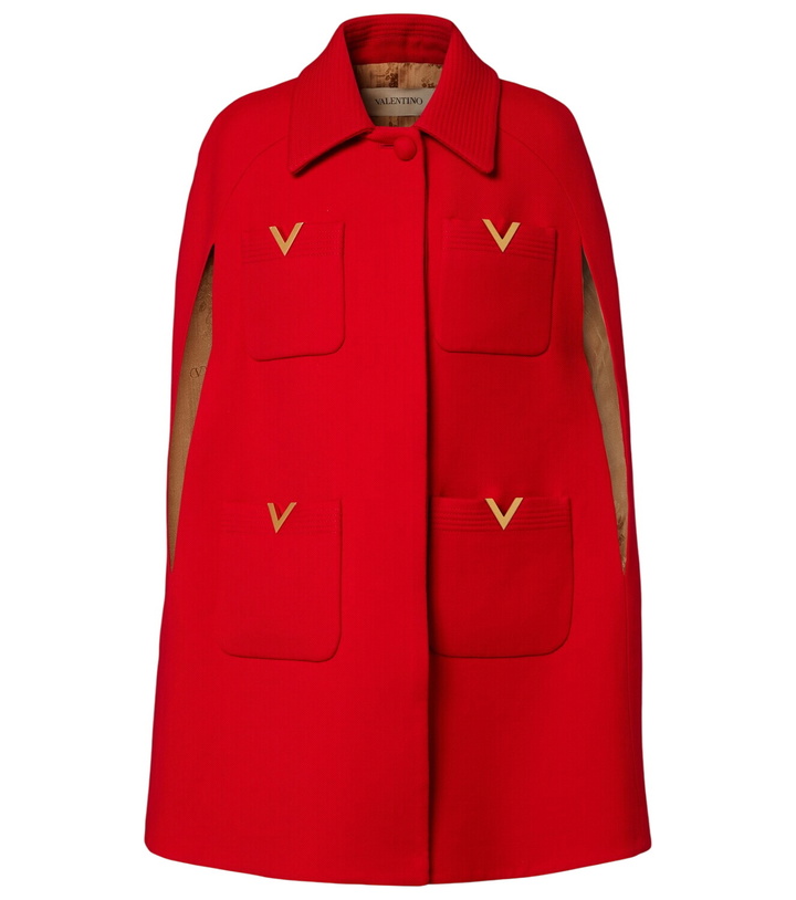 Photo: Valentino VLogo wool cape