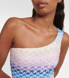 Missoni Mare One-shoulder crochet swimsuit