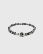 MIKIA Najavo pearl 5mm silver Mens Bracelet