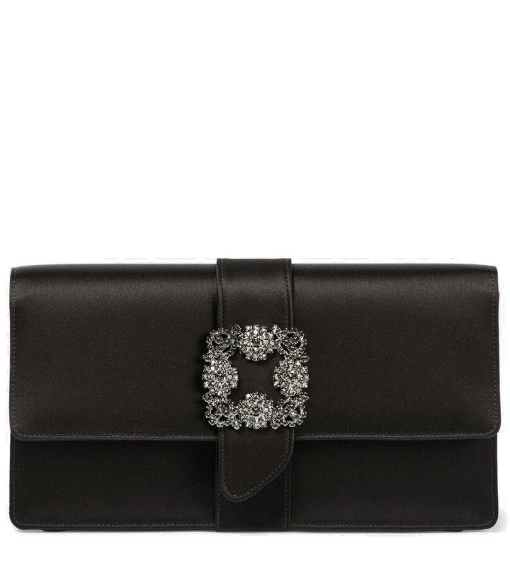 Photo: Manolo Blahnik Capri embellished satin clutch