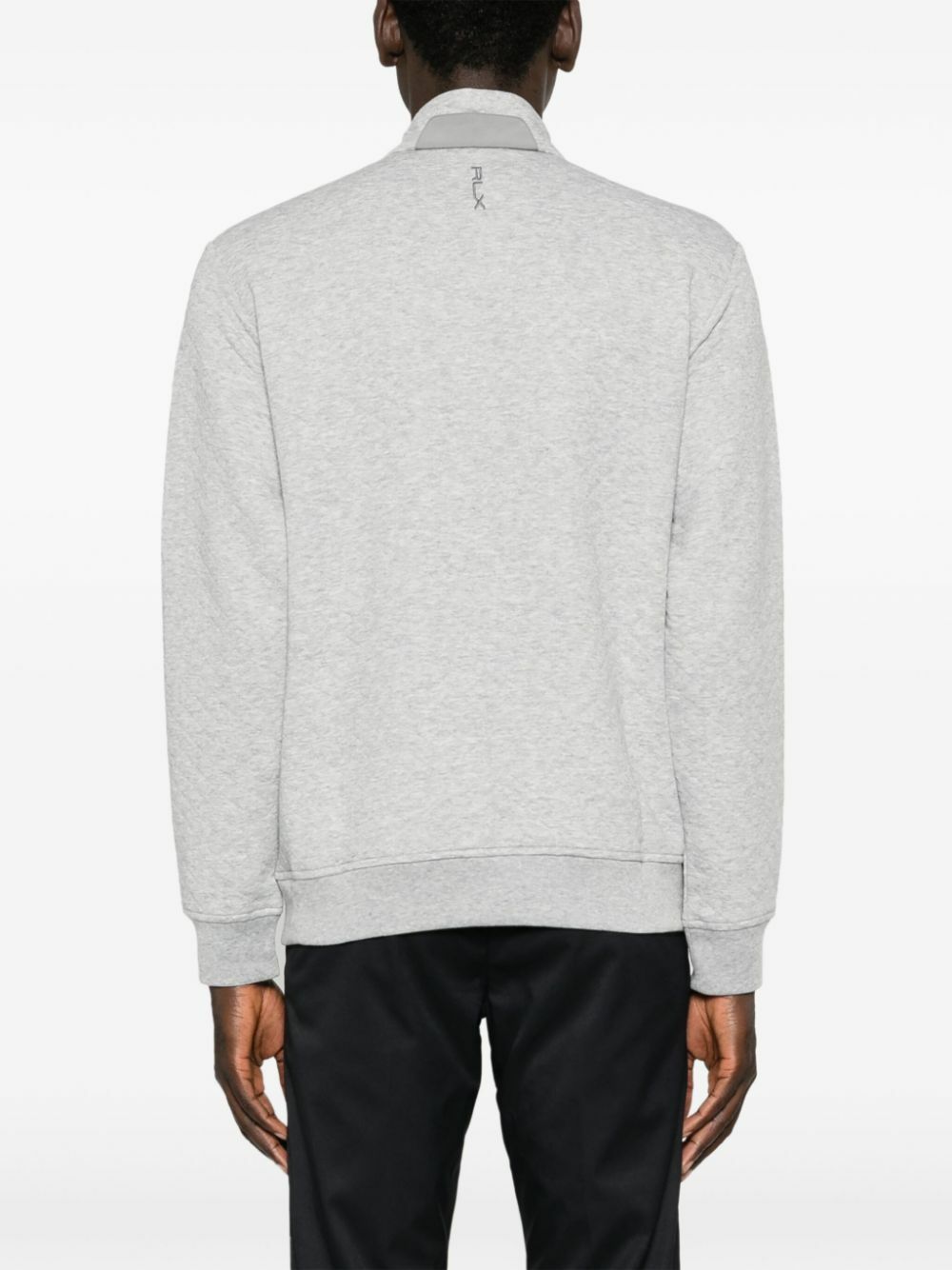 RLX Ralph Lauren Grey Quilted Half-Zip Sweatshirt
