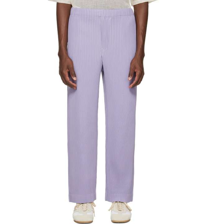 Photo: HOMME PLISSÉ ISSEY MIYAKE Purple Monthly Colors July Trousers
