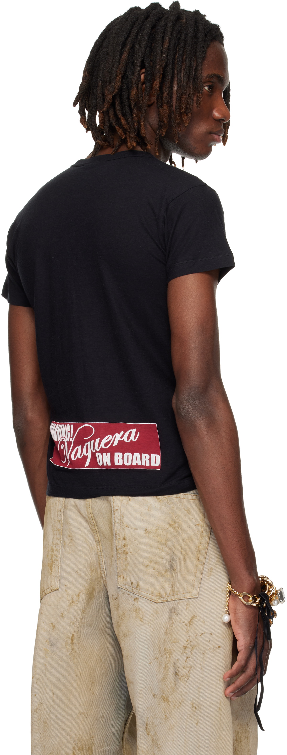 VAQUERA Black Bumper Sticker T-shirt