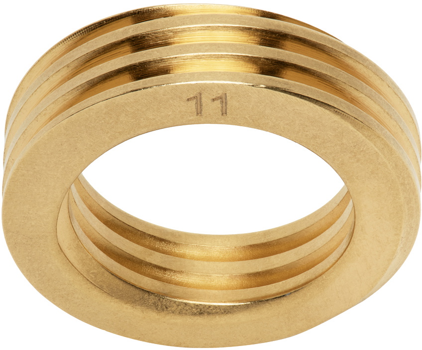 Maison Margiela Gold Bolt & Nut Reference Ring Maison Margiela