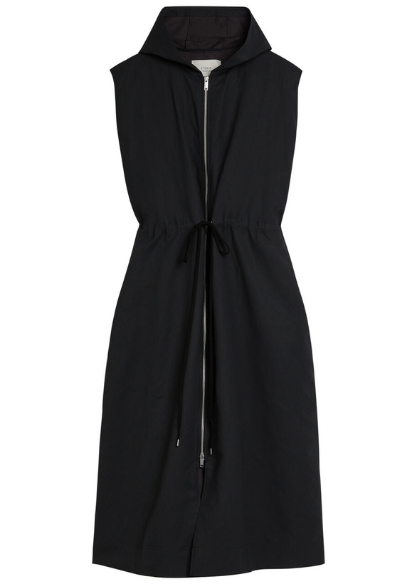 Photo: Studio Nicholson Hooded Drawstring Midi Dress Dark Purple