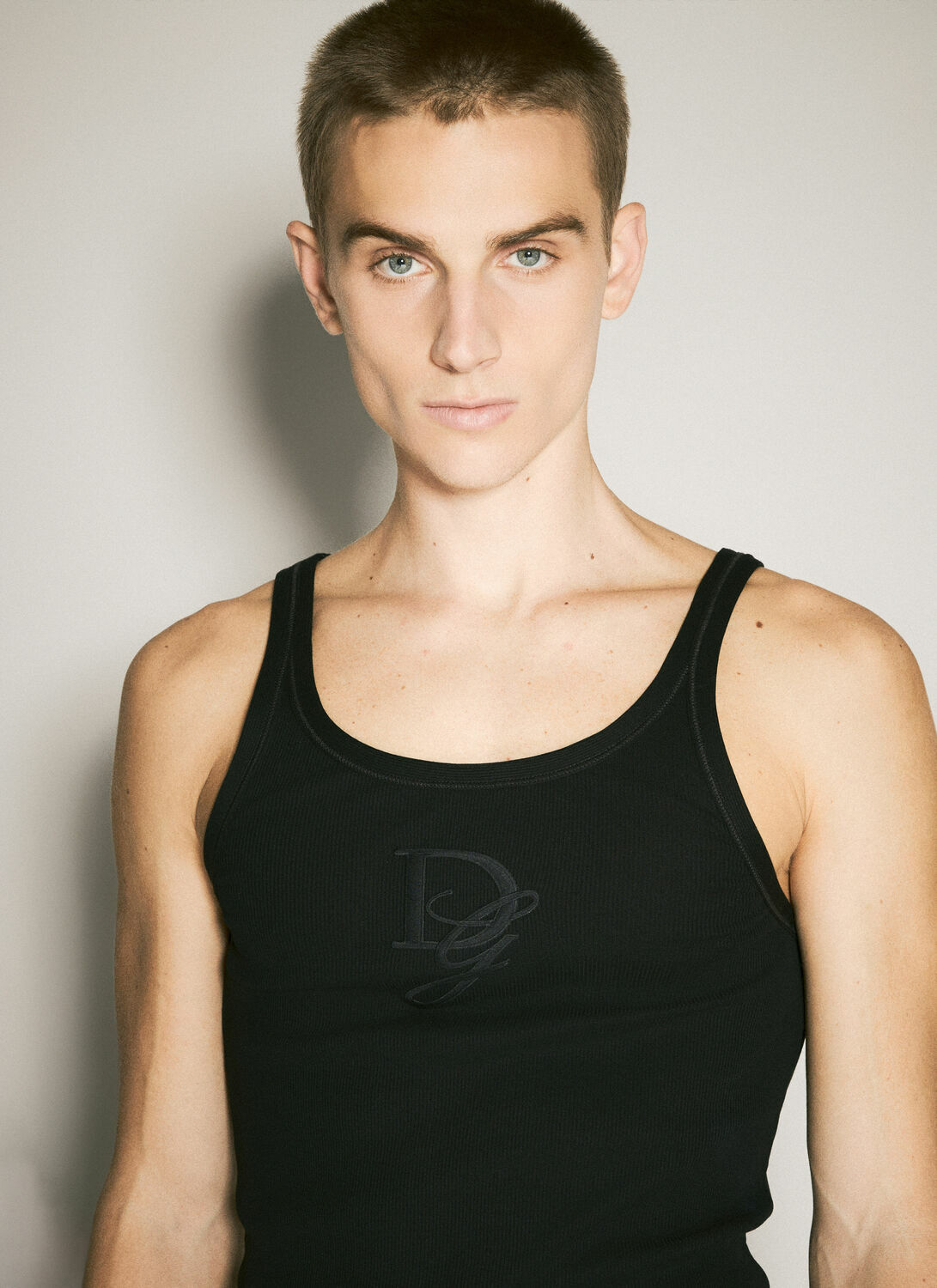 Dolce & Gabbana Logo Embroidery Tank Top