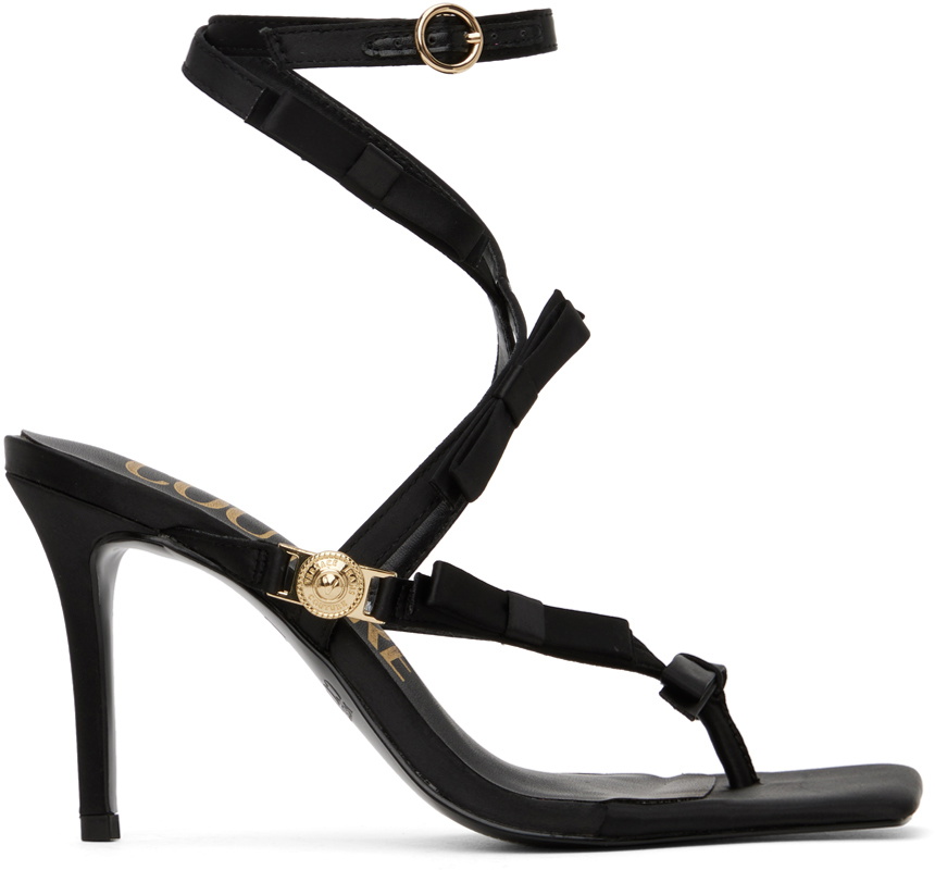 Versace Jeans Couture Black Emily Heeled Sandals Versace