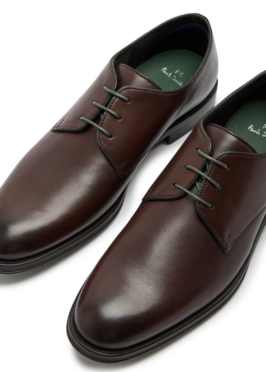 Paul Smith George Leather Derby Shoes Brown