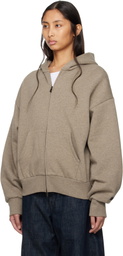 Fear of God ESSENTIALS Gray Classic Full Zip-Up Hoodie
