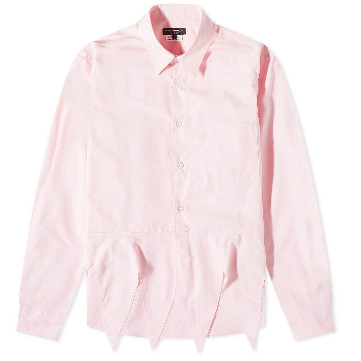 Photo: Comme des Garçons Homme Plus Men's Zig Zag Hem Shirt in Pink