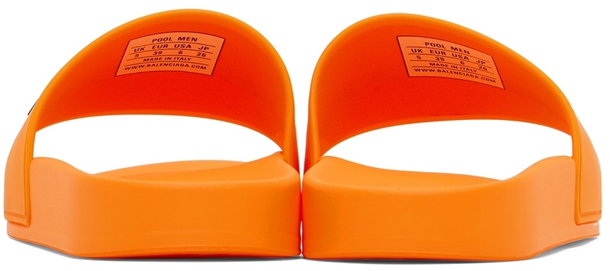 Balenciaga Orange Pool Slides Balenciaga
