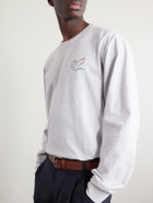 Aimé Leon Dore - Dove Logo-Print Cotton-Jersey Sweater - Gray