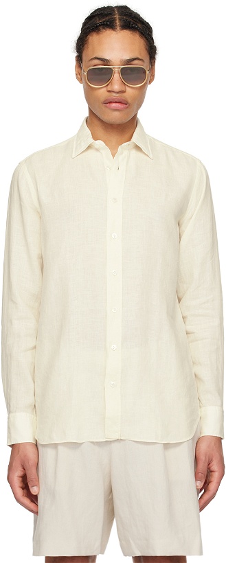 Photo: Lardini Off-White Button Shirt