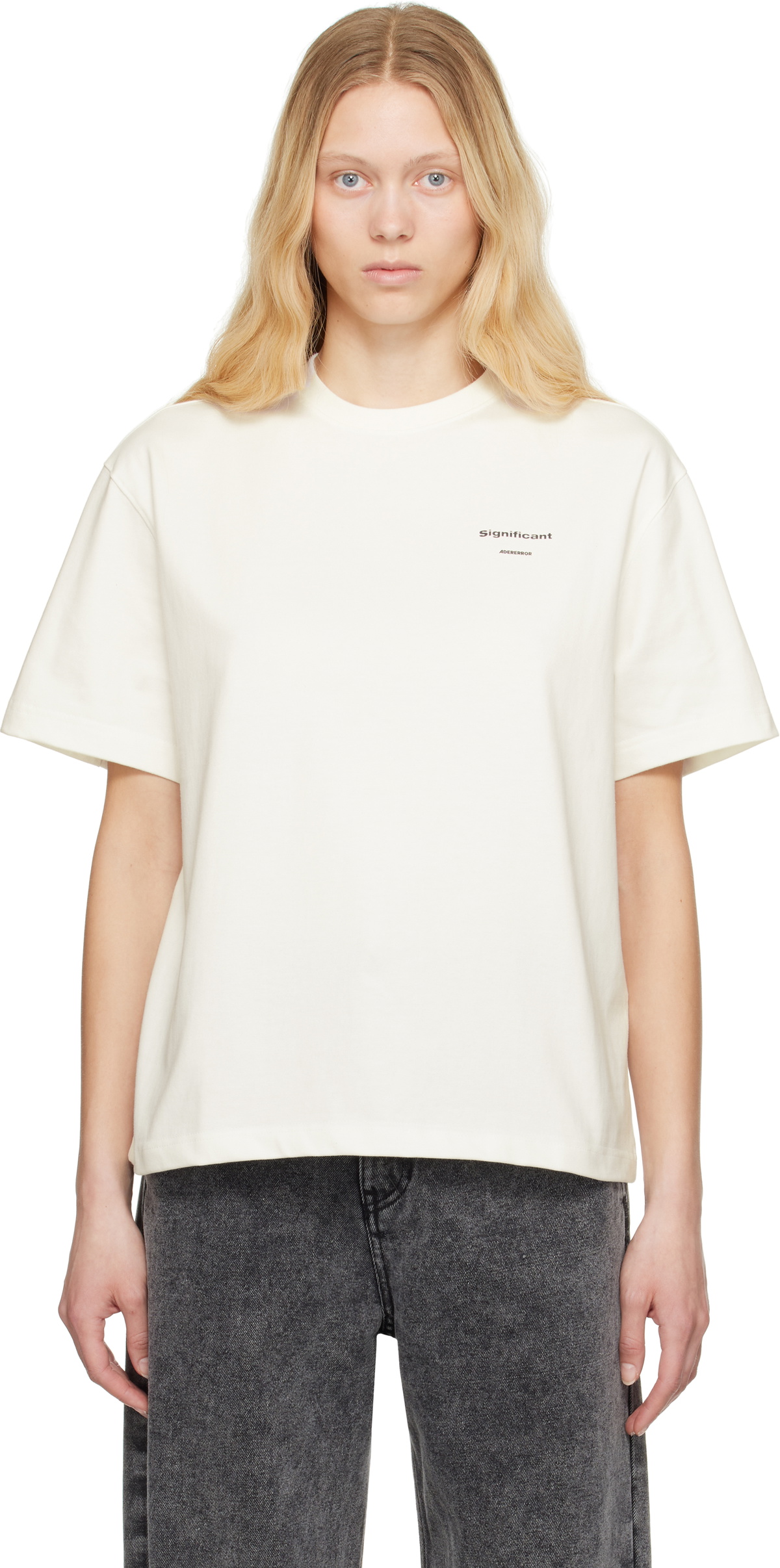 ☆関税込☆Ader Error★Sig; TRS Tag t-shirt 01★OFF WHITE★ Off-White Sig; 01 Tag T-shirt by ADER error on Sale