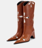Coperni Petal Bridge leather cowboy boots