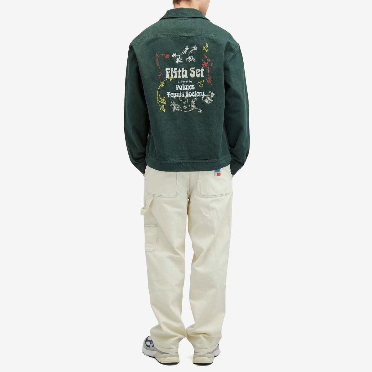 Palmes Men's Fifth Twill Shirt Jacket in Bottle Green