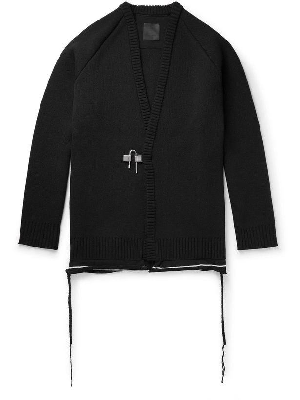 Photo: Givenchy - Embellished Wool Cardigan - Black