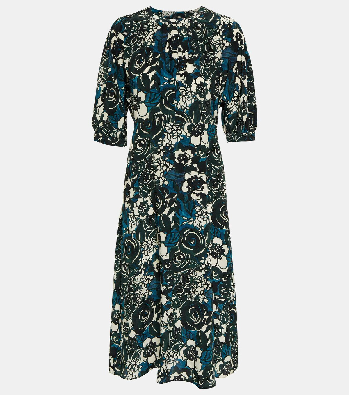【送料 関税込】’S Max Mara Bronzo floral crepe midi dress S Max Mara Bronzo floral silk crêpe midi dress S Max Mara