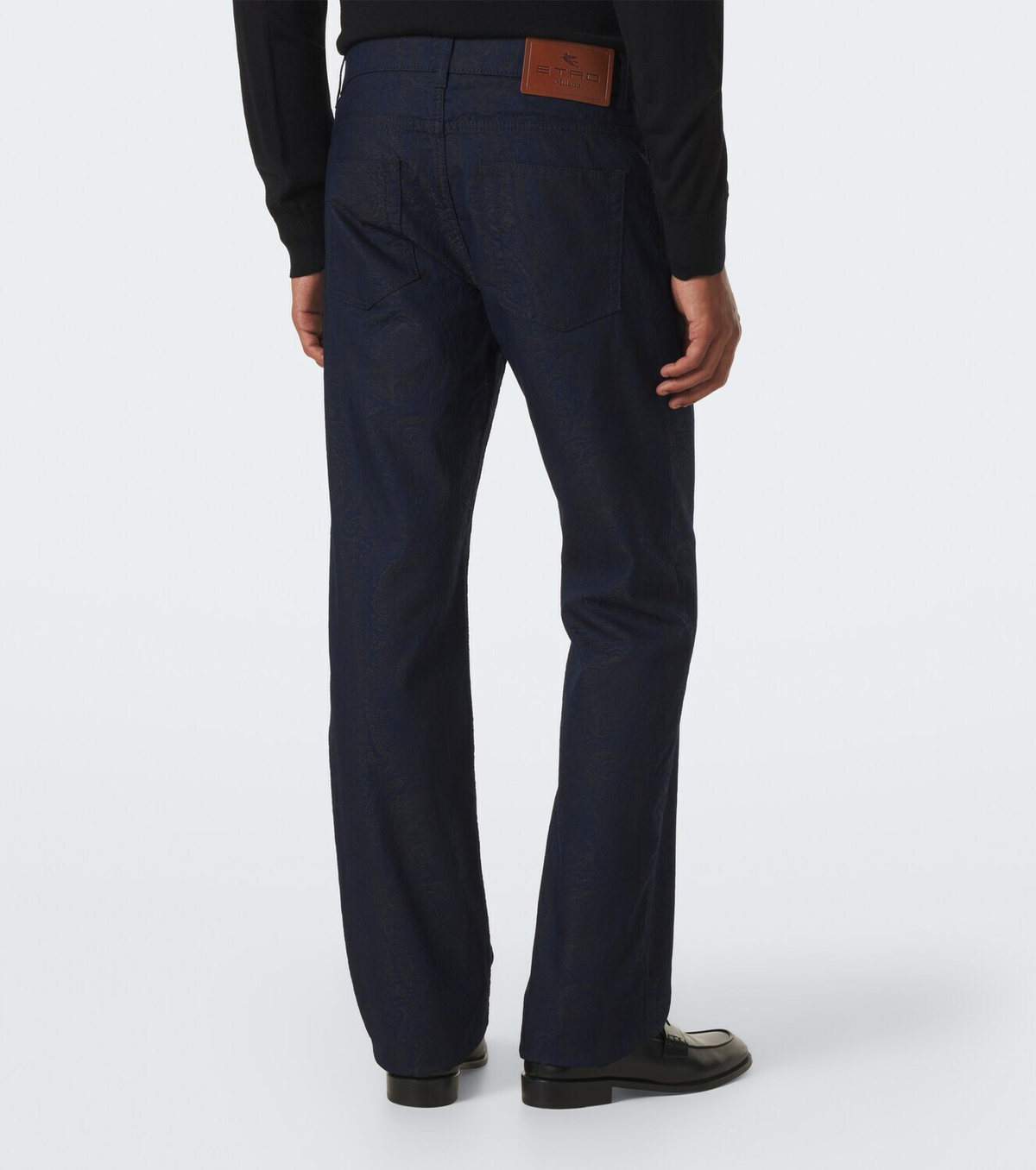 Etro Jacquard cotton-blend slim pants