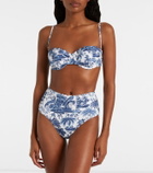 Staud Devon printed high-rise bikini bottoms
