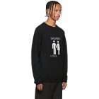 Christian Dada Black Human Jacquard Sweater