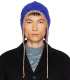 Acne Studios Blue Ear Flaps Beanie