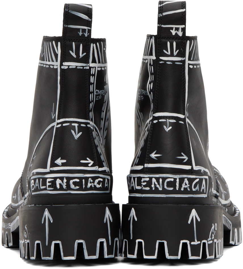Balenciaga Black Strike Lace-Up Boots Balenciaga Balenciaga Black Strike Lace-Up Boots Balenciaga