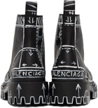 Balenciaga Black Strike Lace-Up Boots