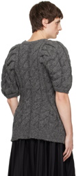 Simone Rocha SSENSE Exclusive Gray Puff Sweater
