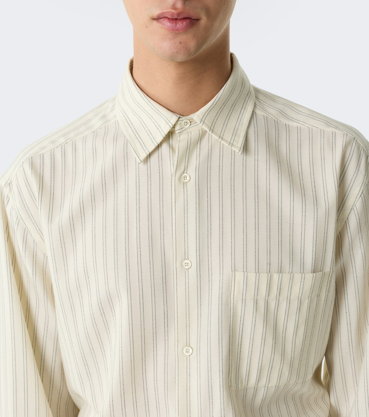 The Row Uday striped cotton poplin shirt