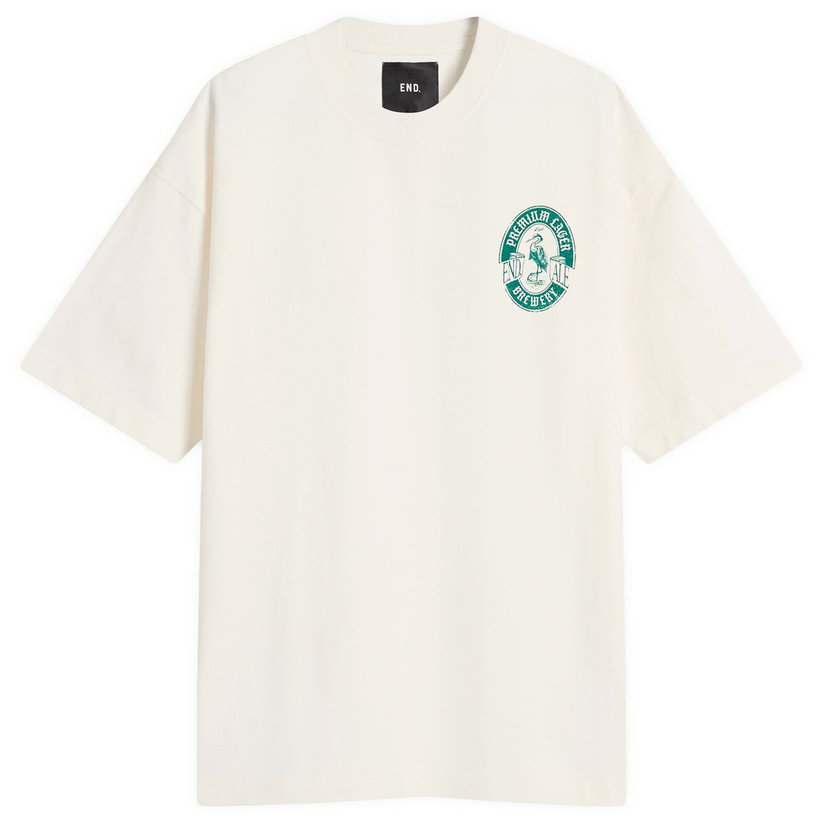 END. Beer Mat T-Shirt in Ecru