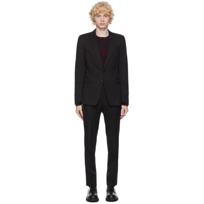 Photo: Dries Van Noten Black Cotton and Wool Straight Suit