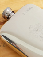 Dunhill - Armorial Engraved Silver-Tone Flask - Silver