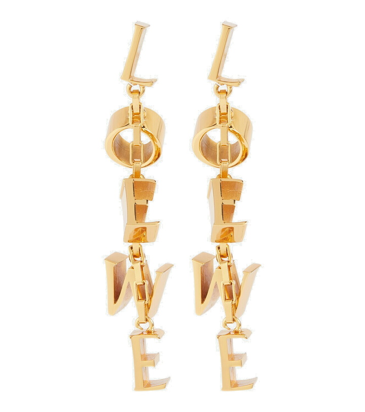 Photo: Loewe Logo sterling silver drop earrings