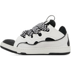 Lanvin White & Black Curb Sneakers
