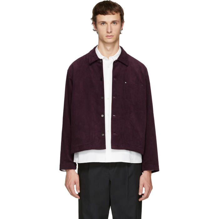 Undecorated Man Burgundy Corduroy Jacket