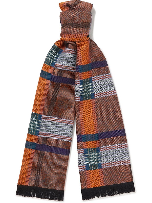 Photo: Missoni - Reversible Fringed Checked Wool Scarf